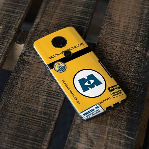 Disney Monsters Inc. Scream Canister Moto E5 Plus Skin