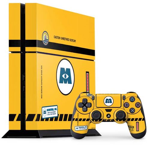 Disney Monsters Inc. Scream Canister PS4 Console and Controller Bundle Skin