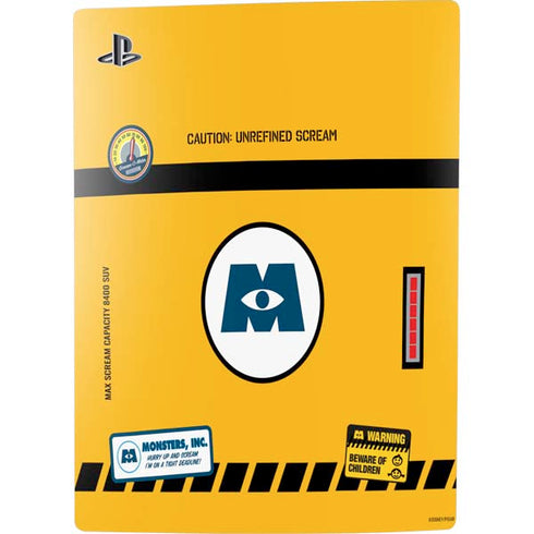 Disney Monsters Inc. Scream Canister PS5 Digital Edition Console Skin
