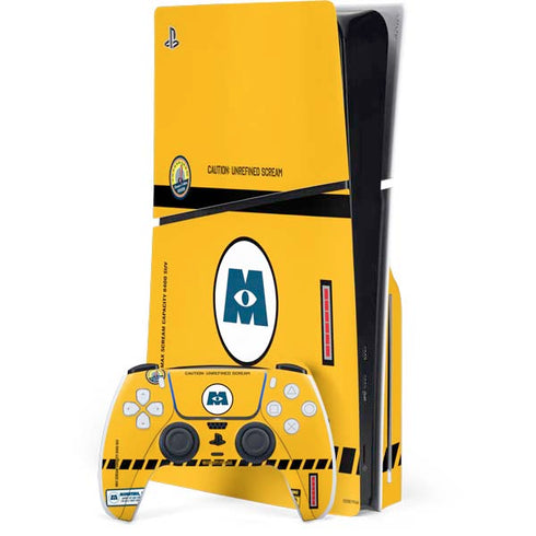 Disney Monsters Inc. Scream Canister PS5 Slim Disk Bundle Skin