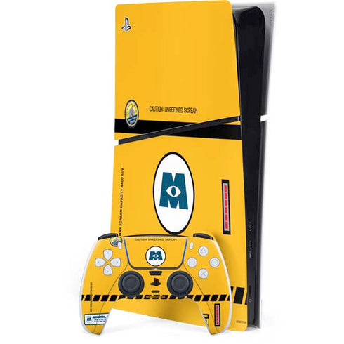 Disney Monsters Inc. Scream Canister PS5 Slim Digital Edition Bundle Skin