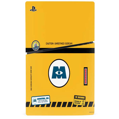 Disney Monsters Inc. Scream Canister PS5 Slim Digital Edition Bundle Skin