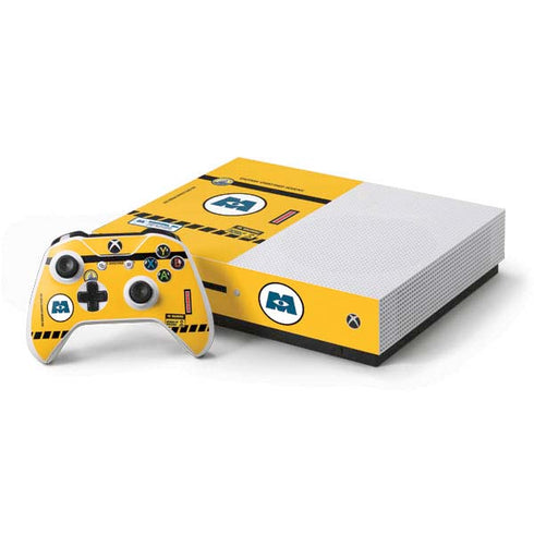 Disney Monsters Inc. Scream Canister Xbox One S Console and Controller Bundle Skin