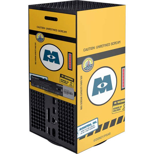 Disney Monsters Inc. Scream Canister Xbox Series X Console Skin