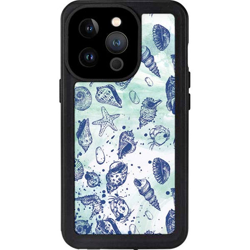 Sea Shell Variety iPhone 14 Pro Waterproof Case