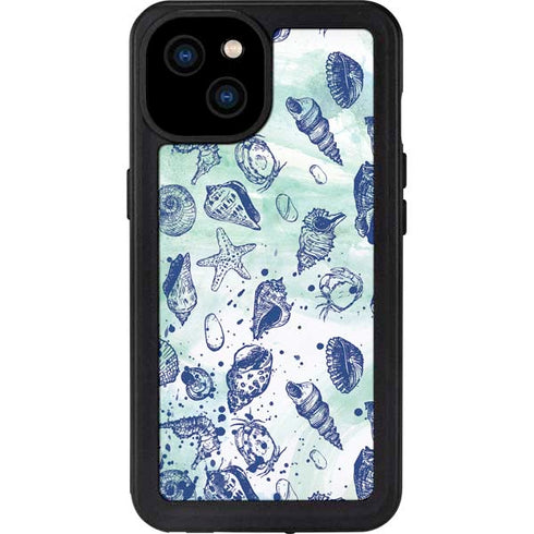 Sea Shell Variety iPhone 15 Plus Waterproof Case