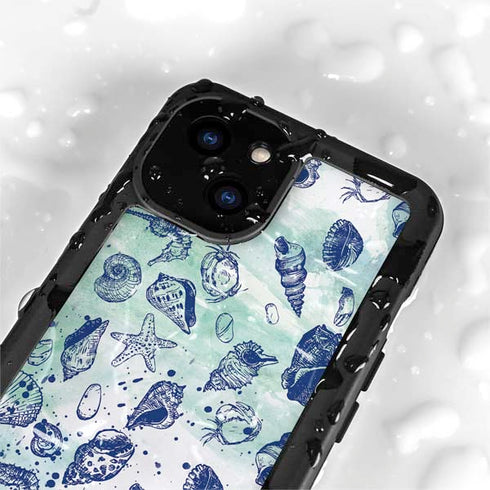 Sea Shell Variety iPhone 15 Plus Waterproof Case