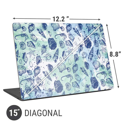 Sea Shell Variety Universal Laptop 15in (12.2 x 8.8in) Skin