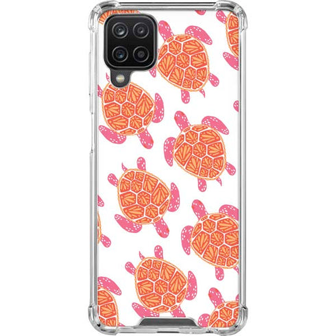 Cat Coq Sea Turtles Galaxy A12 Clear Case