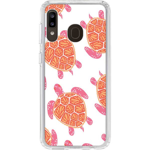 Cat Coq Sea Turtles Galaxy A20 Clear Case