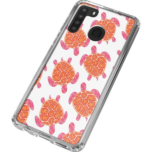 Cat Coq Sea Turtles Galaxy A21 Clear Case