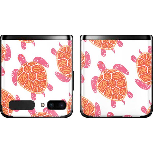 Cat Coq Sea Turtles Galaxy Z Flip Skin