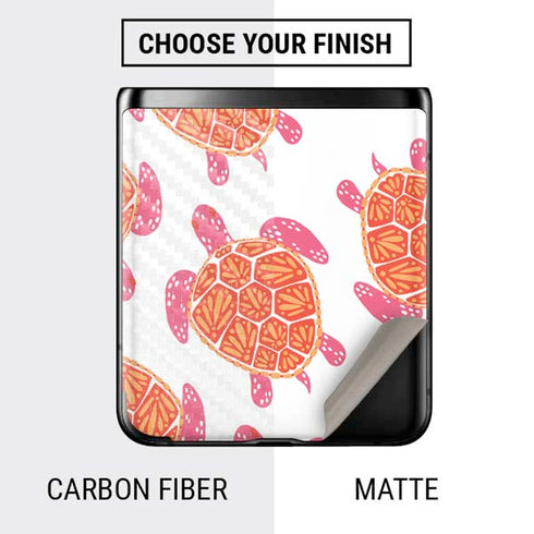 Cat Coq Sea Turtles Galaxy Z Flip Skin