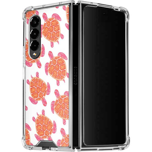 Cat Coq Sea Turtles Galaxy Z Fold4 5G Clear Case