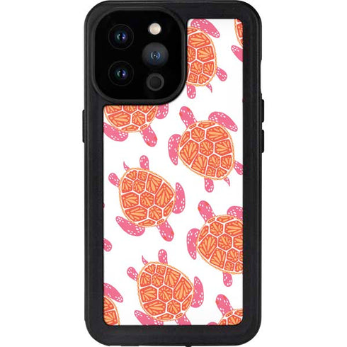 Cat Coq Sea Turtles iPhone 14 Pro Max Waterproof Case