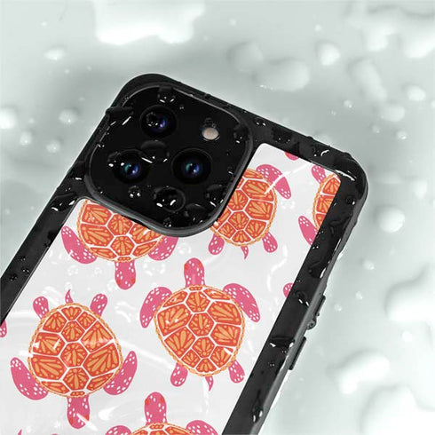 Cat Coq Sea Turtles iPhone 14 Pro Max Waterproof Case