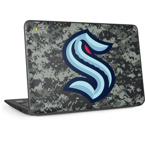 NHL Seattle Kraken Camo HP Chromebook Skin