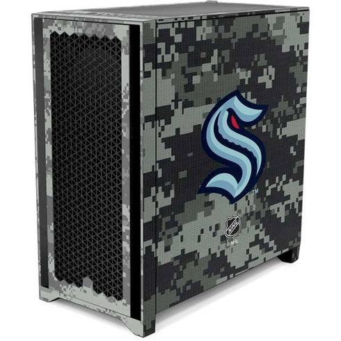NHL Seattle Kraken Camo Corsair 4000D Tempered Glass Mid-Tower ATX Case Skin