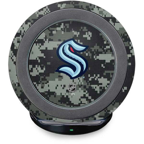 NHL Seattle Kraken Camo Fast Charge Wireless Charging Stand Skin