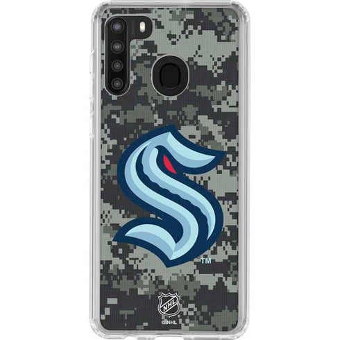 NHL Seattle Kraken Camo Galaxy A21 Clear Case