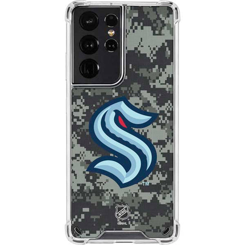 NHL Seattle Kraken Camo Galaxy S21 Ultra 5G Clear Case