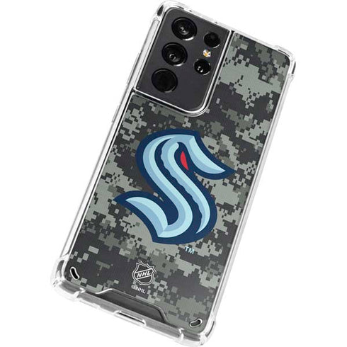 NHL Seattle Kraken Camo Galaxy S21 Ultra 5G Clear Case
