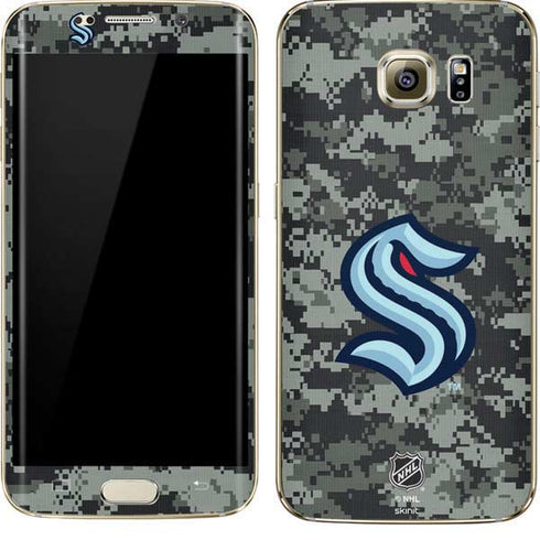 NHL Seattle Kraken Camo Galaxy S7 Edge Skin
