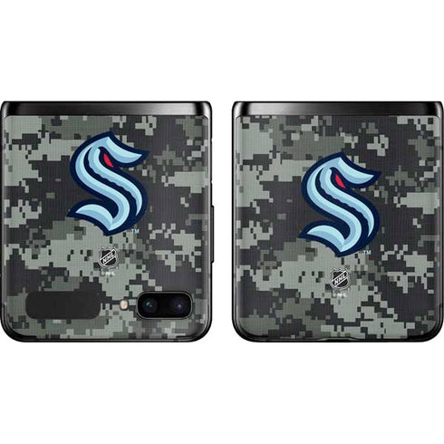 NHL Seattle Kraken Camo Galaxy Z Flip Skin