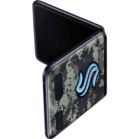 NHL Seattle Kraken Camo Galaxy Z Flip Skin