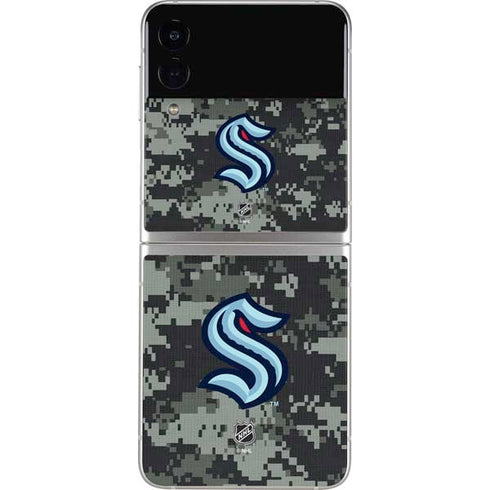 NHL Seattle Kraken Camo Galaxy Z Flip3 5G Skin