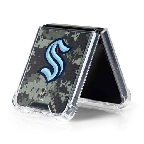 NHL Seattle Kraken Camo Galaxy Z Flip5 5G Clear Case