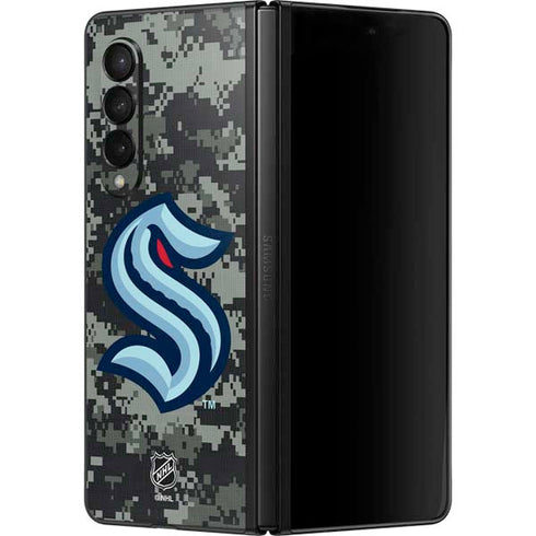 NHL Seattle Kraken Camo Galaxy Z Fold3 5G Skin