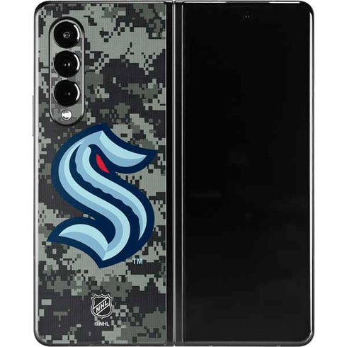 NHL Seattle Kraken Camo Galaxy Z Fold3 5G Skin