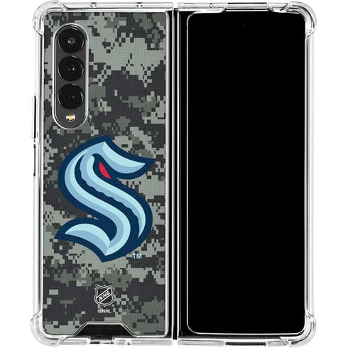 NHL Seattle Kraken Camo Galaxy Z Fold4 5G Clear Case