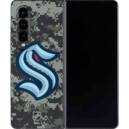 NHL Seattle Kraken Camo Galaxy Z Fold4 5G Skin