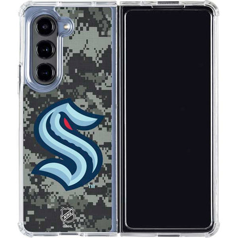NHL Seattle Kraken Camo Galaxy Z Fold5 5G Clear Case
