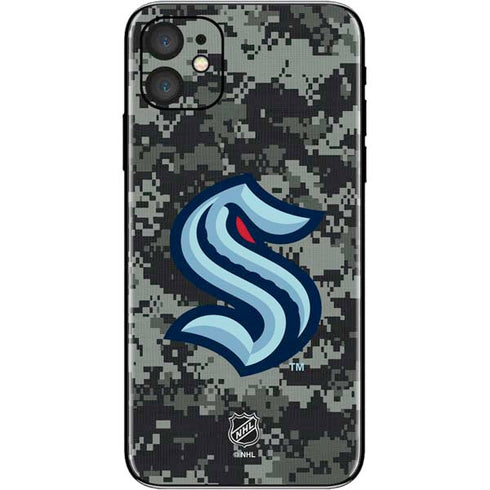 NHL Seattle Kraken Camo iPhone 11 Skin