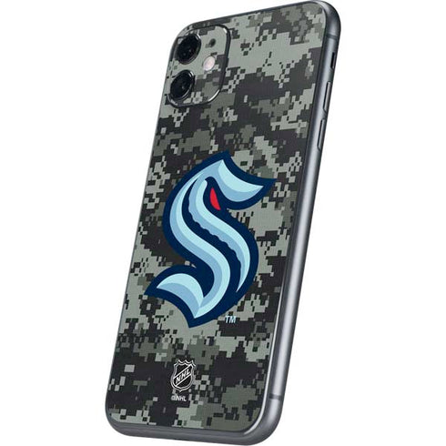NHL Seattle Kraken Camo iPhone 11 Skin