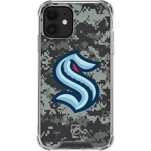 NHL Seattle Kraken Camo iPhone 12 Clear Case