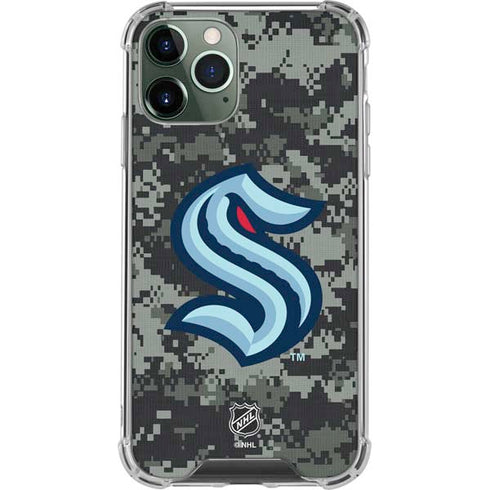 NHL Seattle Kraken Camo iPhone 12 Pro Clear Case