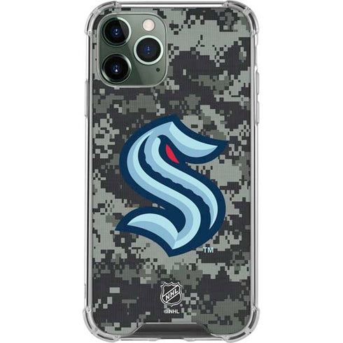 NHL Seattle Kraken Camo iPhone 12 Pro Max Clear Case