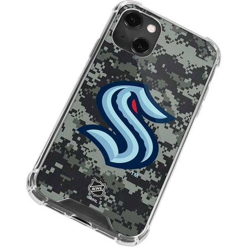 NHL Seattle Kraken Camo iPhone 13 Mini Clear Case
