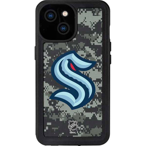 NHL Seattle Kraken Camo iPhone 13 Mini Waterproof Case