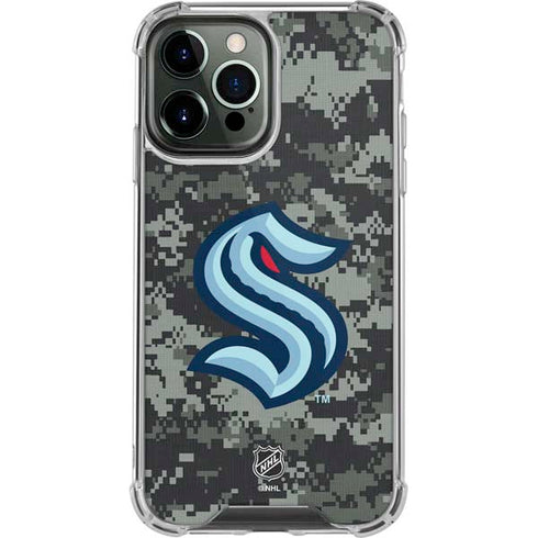 NHL Seattle Kraken Camo iPhone 13 Pro Max Clear Case