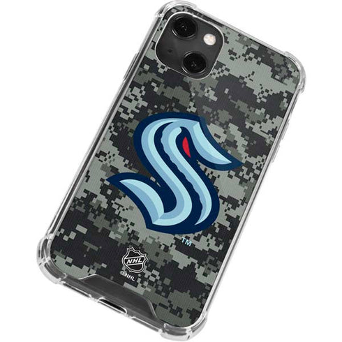 NHL Seattle Kraken Camo iPhone 14 Plus Clear Case