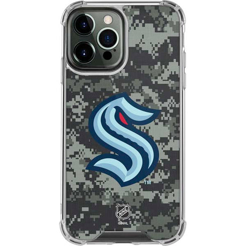 NHL Seattle Kraken Camo iPhone 15 Pro Max Clear Case