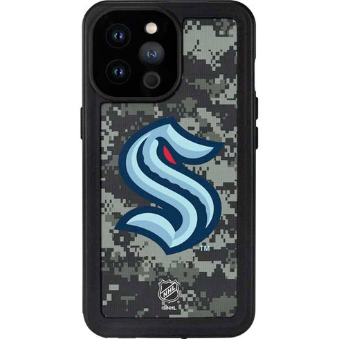 NHL Seattle Kraken Camo iPhone 14 Pro Max Waterproof Case
