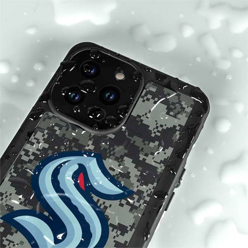 NHL Seattle Kraken Camo iPhone 14 Pro Max Waterproof Case