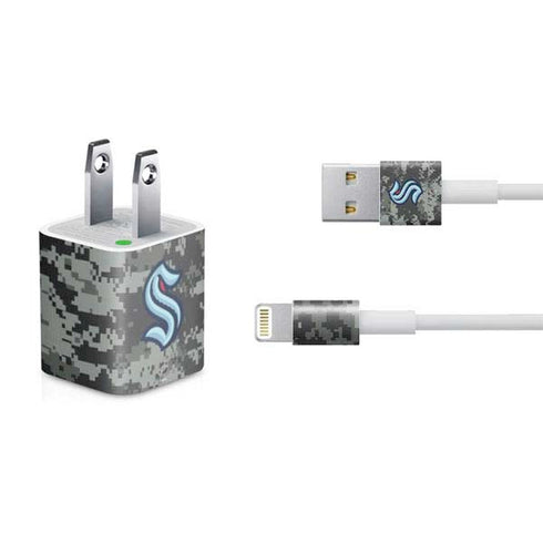 NHL Seattle Kraken Camo iPhone Charger (5W USB) Skin