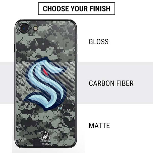 NHL Seattle Kraken Camo iPhone SE (2nd & 3rd Gen) Skin
